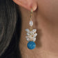 Genuine Freshwater Baroque Pearl Blue Tears Earrings