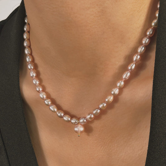 Genuine Freshwater Pearl Pure Heart Necklace