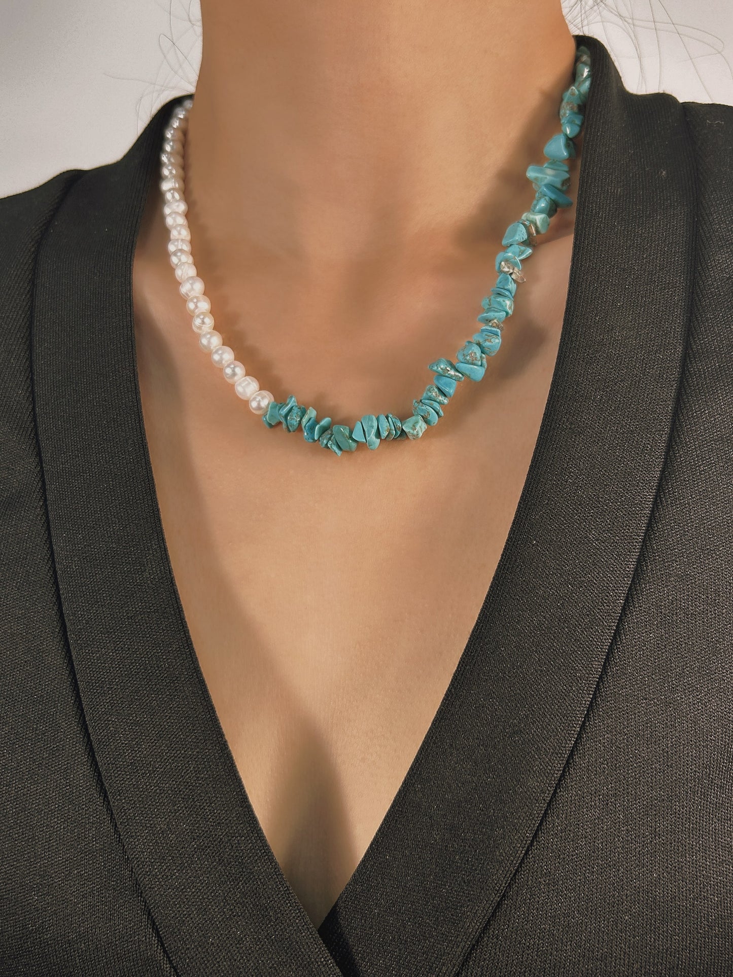 Genuine Freshwater Pearl Turquoise Necklace