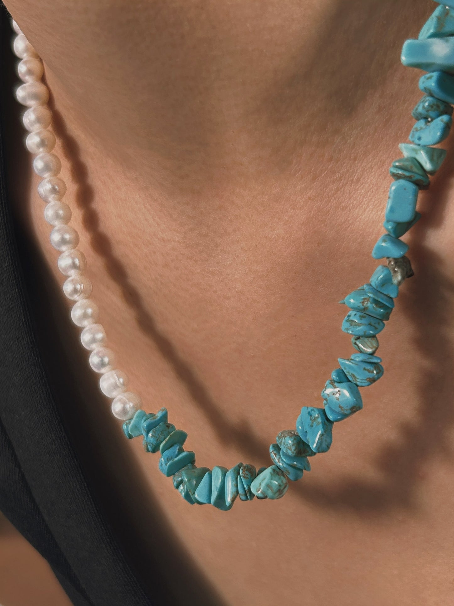 Genuine Freshwater Pearl Turquoise Necklace