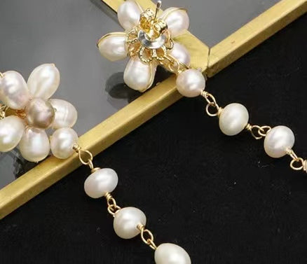 Genuine Freshwater Pearl Sakura Earrings