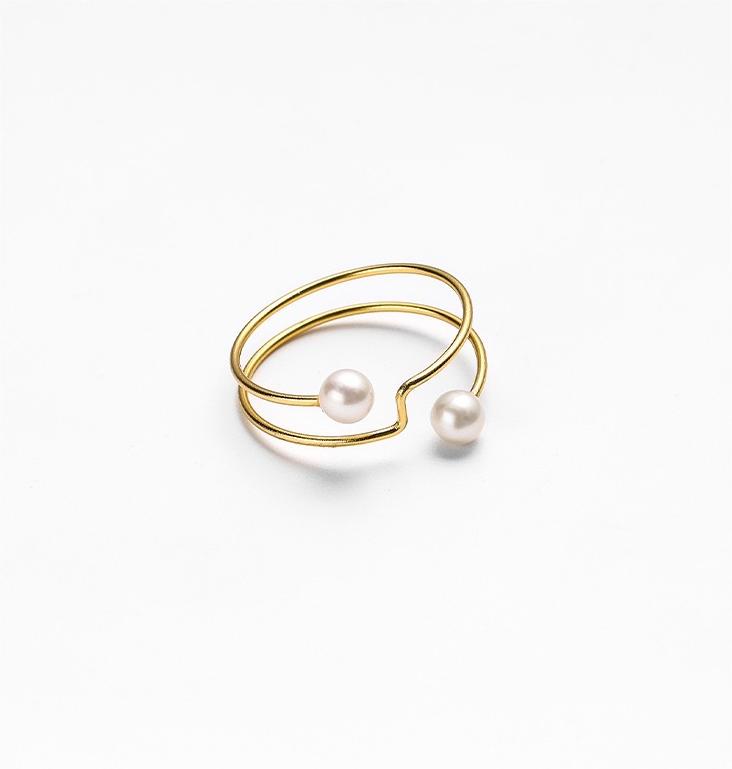 Genuine Freshwater Pearl Maze Ring