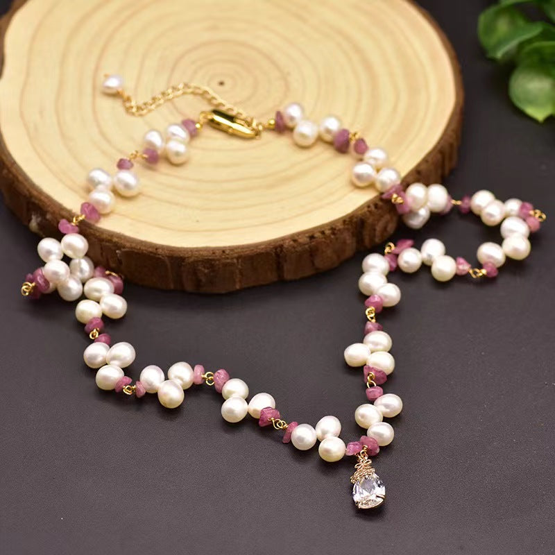 Genuine Freshwater Pearl Flying Petals Necklace