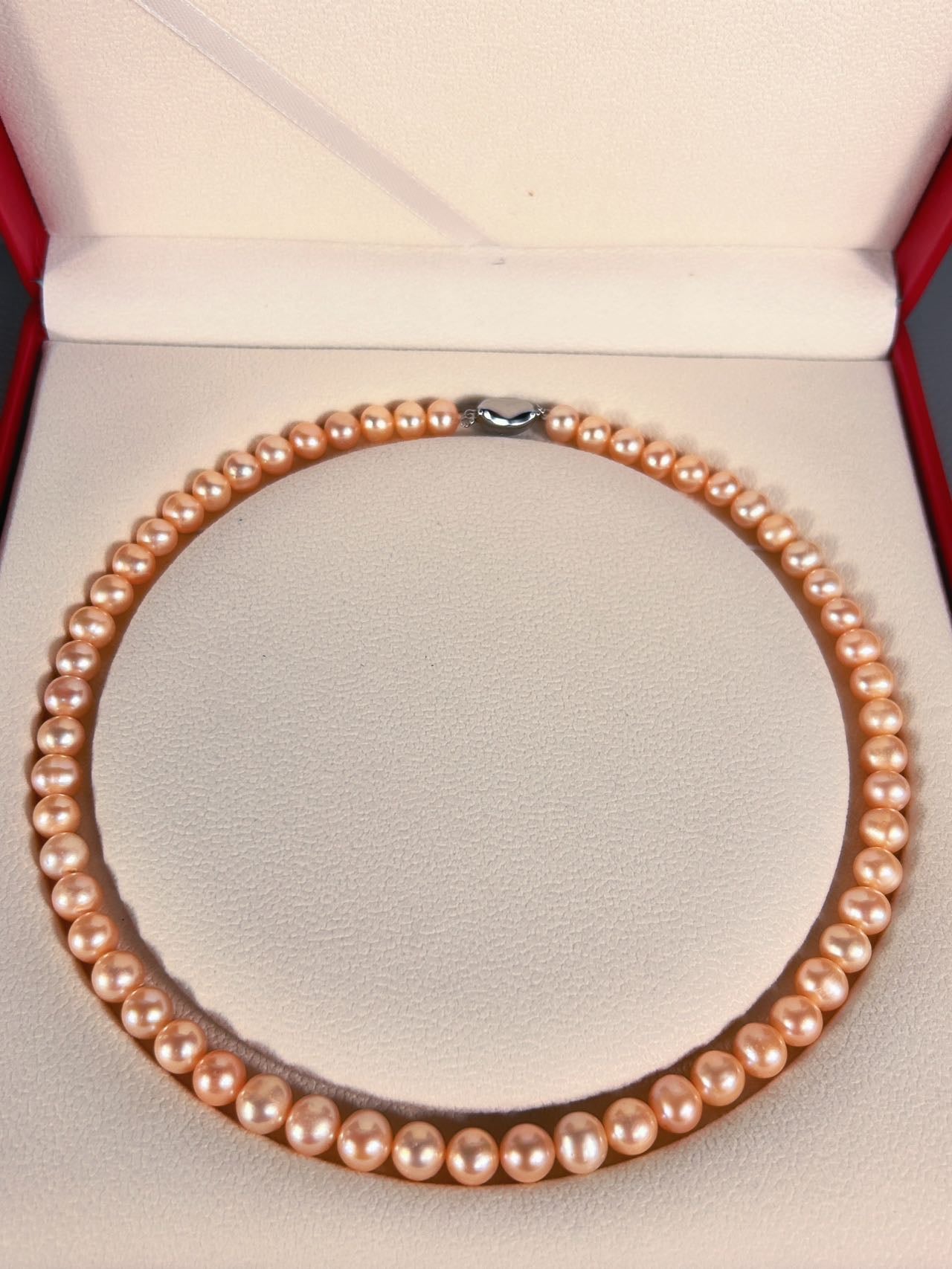 Genuine Freshwater Pearl Classic Peach Pearl Necklace