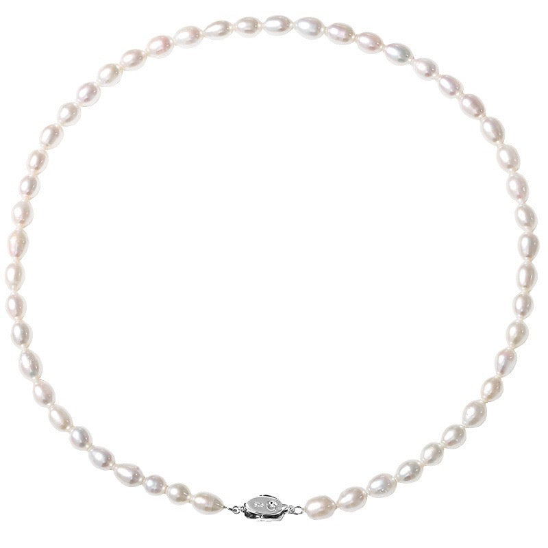 Genuine Baroque Pearl Solid S925 Silver Saro Necklace