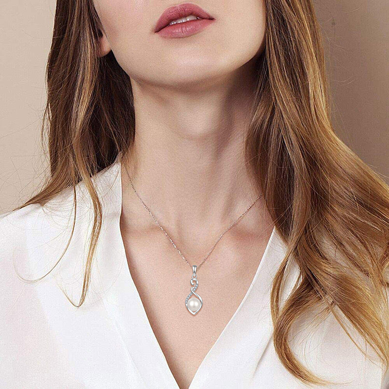 Genuine Freshwater Pearl Ocean Wave Necklace