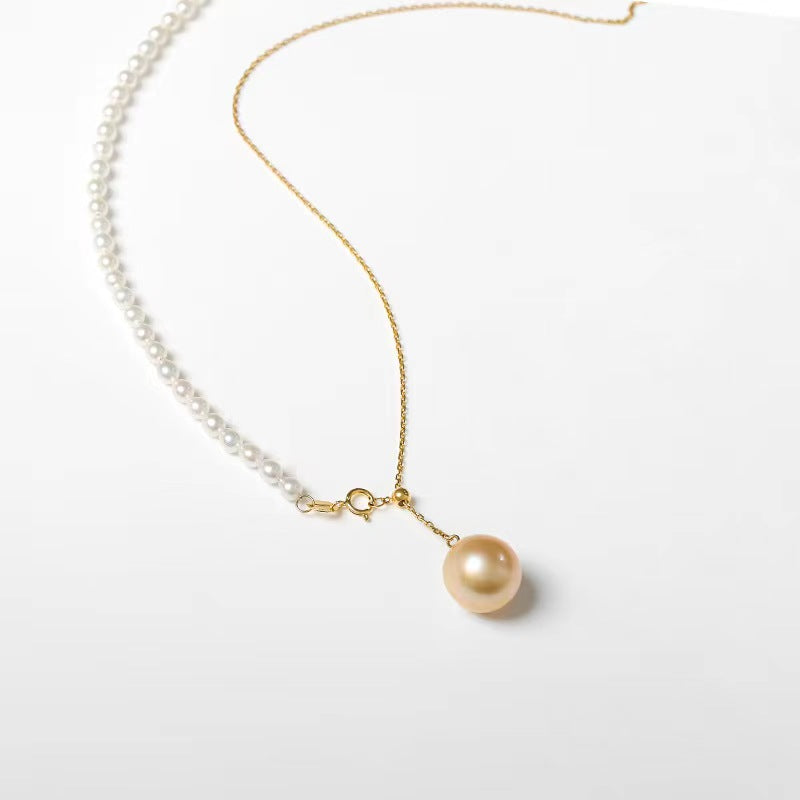 Genuine Golden South Sea Pearl Acton Necklace