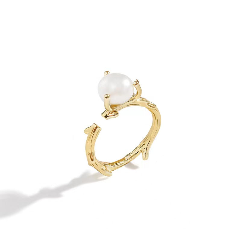 Genuine Freshwater Pearl Vine Ring