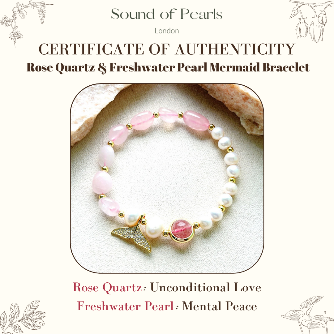 Rose Quartz & Freshwater Pearl Mermaid Bracelet