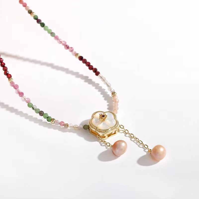 Genuine Freshwater Pearl Sakura Praying Necklace