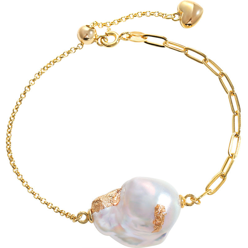 Genuine Baroque Pearl Golden Moment Bracelet