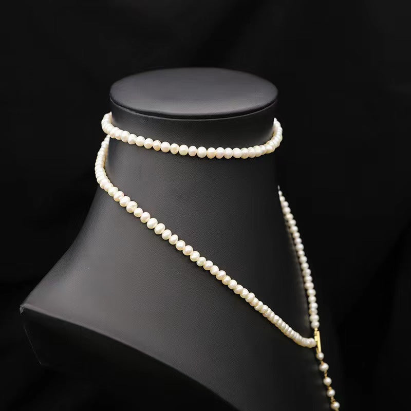 Genuine Freshwater Pearl Éblouissant Elf Tail Necklace