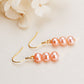 Solid S925 Silver Genuine Freshwater Pearl Gourd Earring