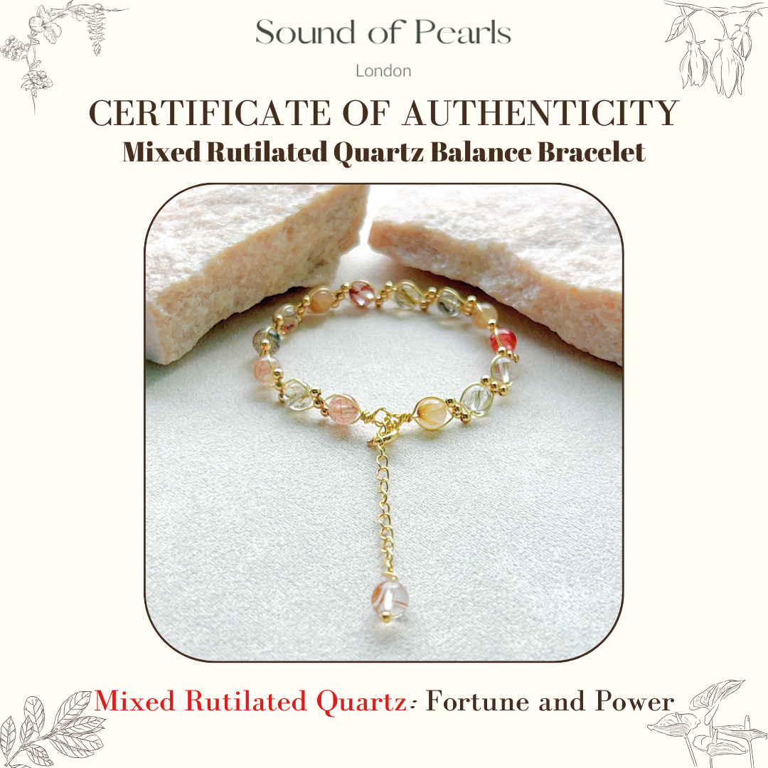 Mixed Rutilated Quartz Balance Bracelet