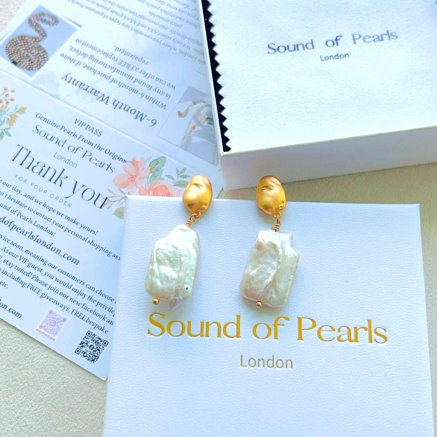 Genuine Freshwater Baroque Pearl Emma Earrings