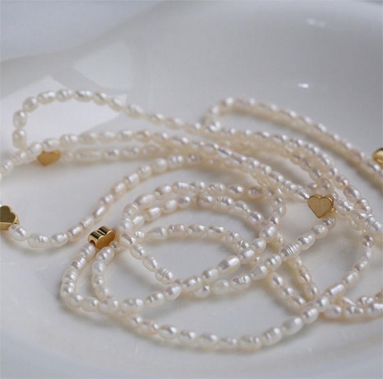 Electroplating 18K Gold Genuine Freshwater Pearl Golden Fade Necklace