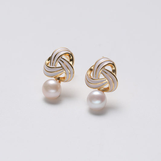 Genuine Freshwater Pearl Solid S925 Silver Bliss Earrings