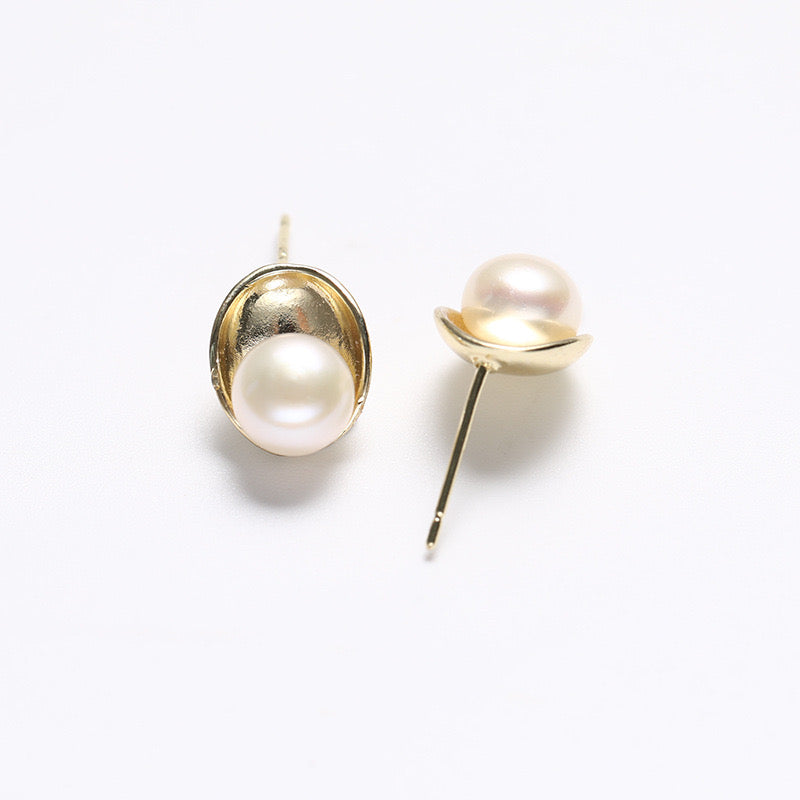 Genuine Freshwater Pearl Solid S925 Silver lullaby Earrings