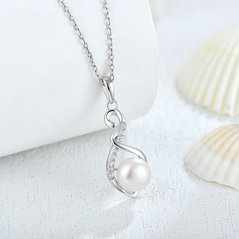 Genuine Freshwater Pearl Ocean Wave Necklace