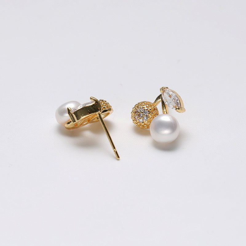 Genuine Freshwater Pearl Solid S925 Petrichor Earrings