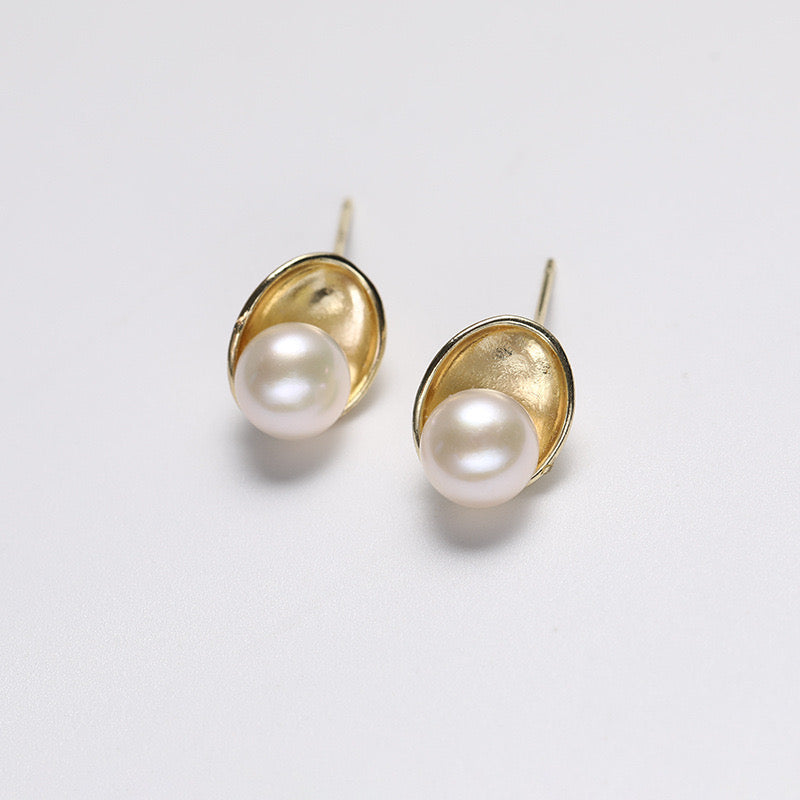 Genuine Freshwater Pearl Solid S925 Silver lullaby Earrings