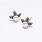 Genuine Freshwater Pearl Solid S925 Silver Fairy Flora Earrings