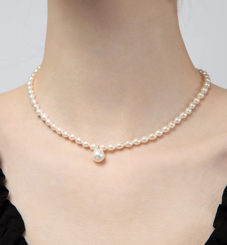 Genuine Freshwater Pearl Pure Heart Necklace