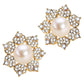 Brass Plated with 18K Gold Genuine Freshwater Pearl Eunice Earrings