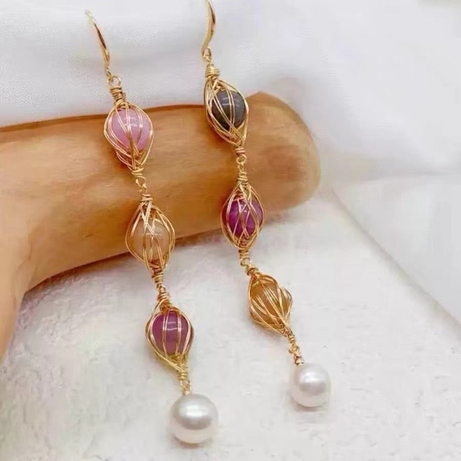 Genuine Freshwater Pearl Happy Candy Earrings