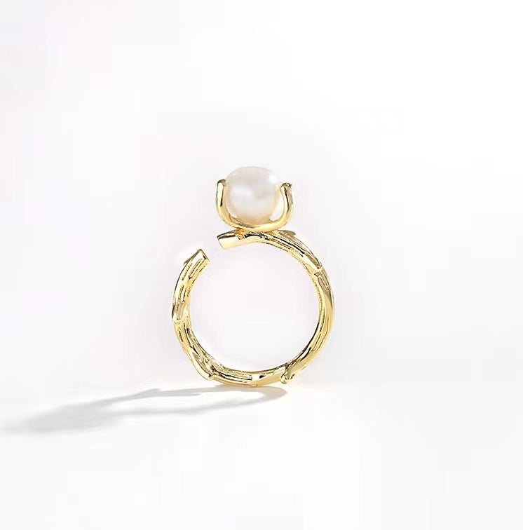 Genuine Freshwater Pearl Vine Ring