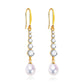 Brass Plated with 18K Gold Genuine Freshwater Pearl Kristin Earrings