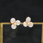 Genuine Freshwater Baroque Pearl Flying Flowers Earrings