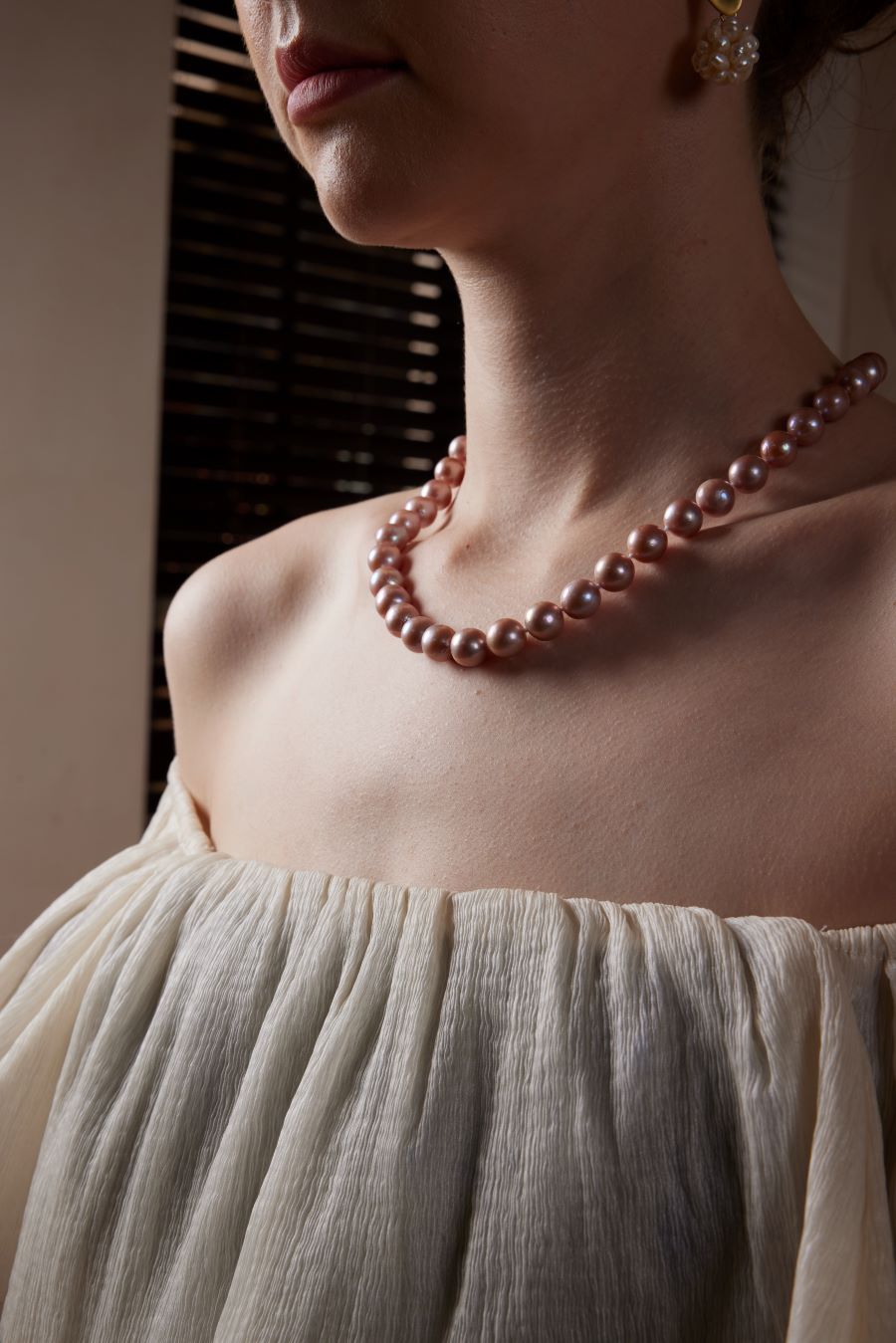 Classic Purple Pearl Necklace
