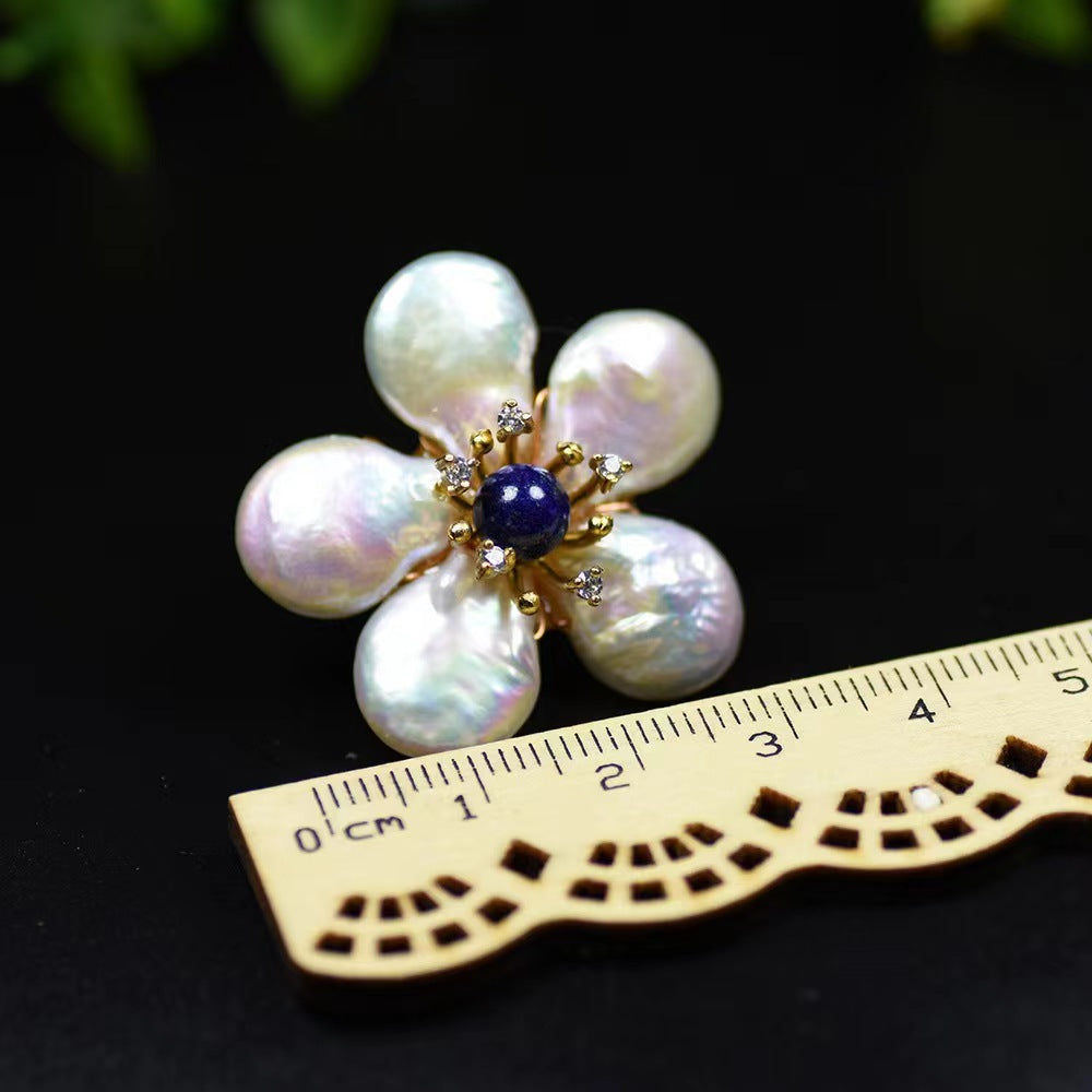 Genuine Freshwater Pearl Floral Element Earrings