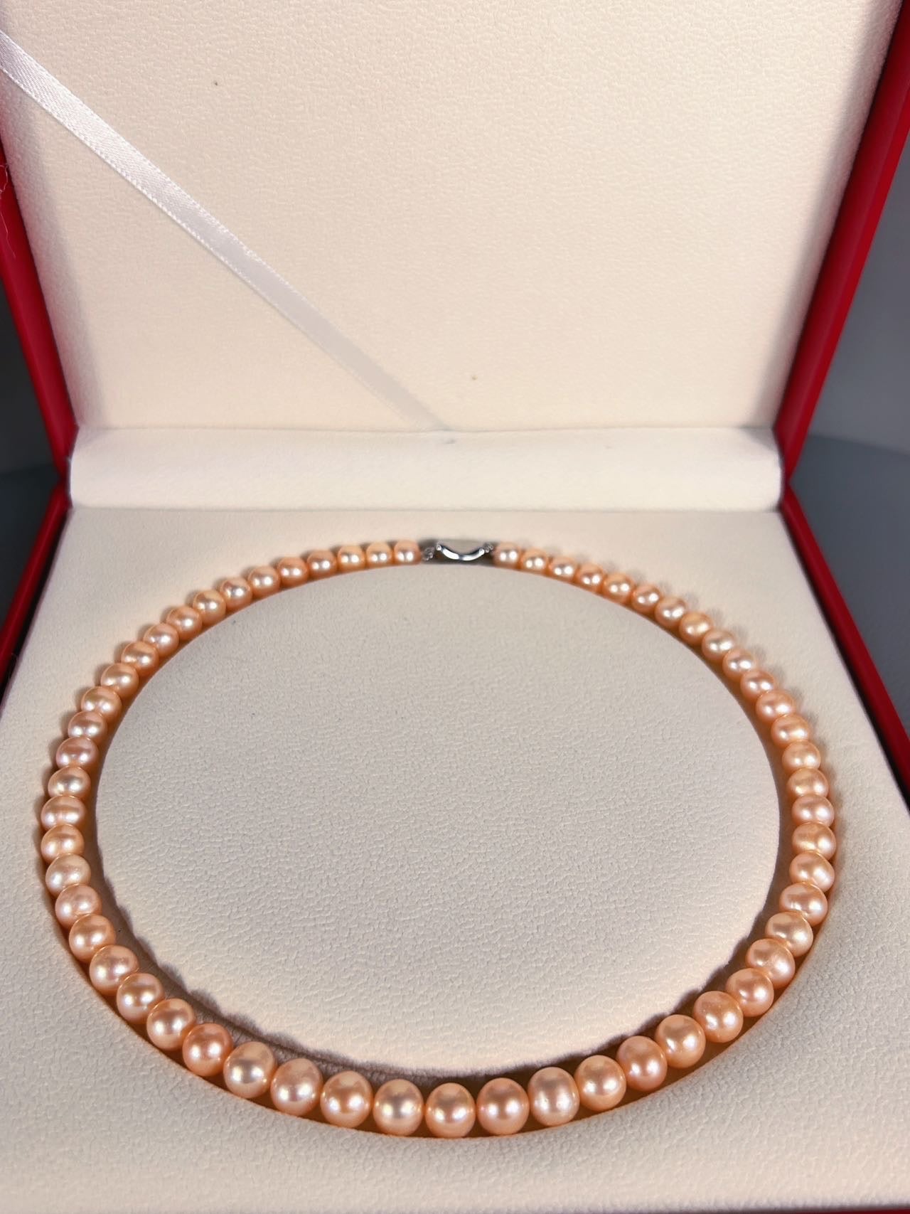 Genuine Freshwater Pearl Classic Peach Pearl Necklace