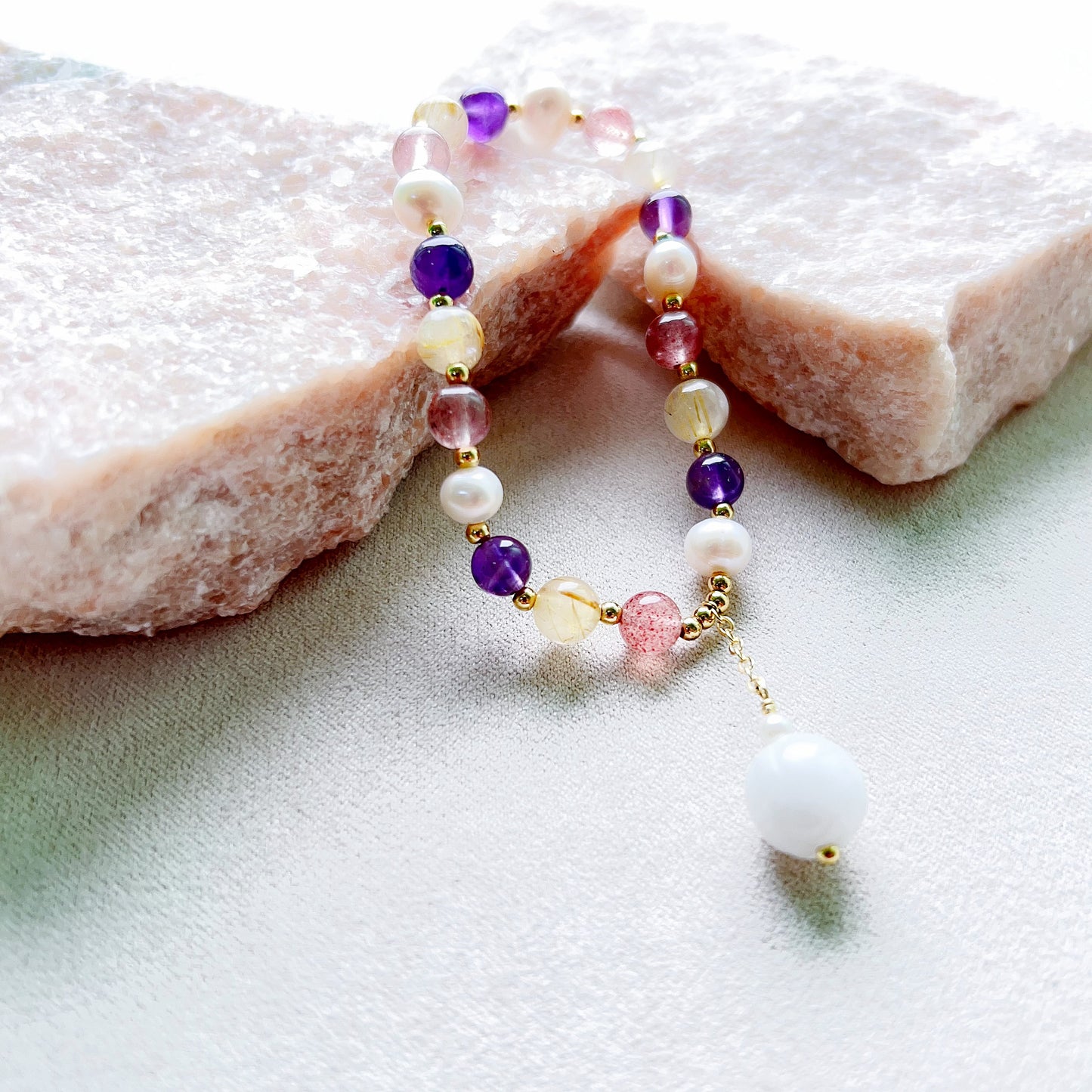 Mixed Crystal & Freshwater Pearl Harmony Bracelet