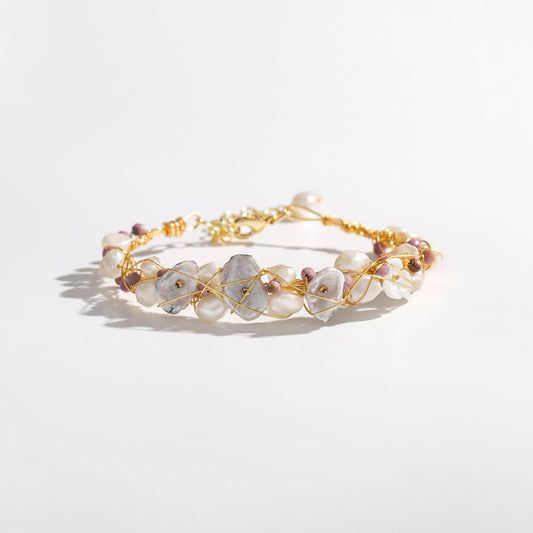 Genuine Freshwater Baroque Pearl Dream Catcher Bracelet