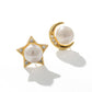 Genuine Freshwater Pearl Sun and Moon Earrings