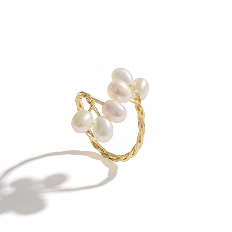 Genuine Freshwater Pearl Branch Ring