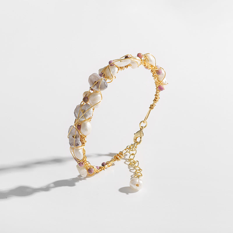 Genuine Freshwater Baroque Pearl Dream Catcher Bracelet