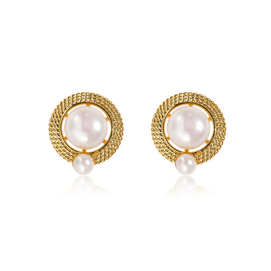Genuine Freshwater Pearl Divine Ring Earrings