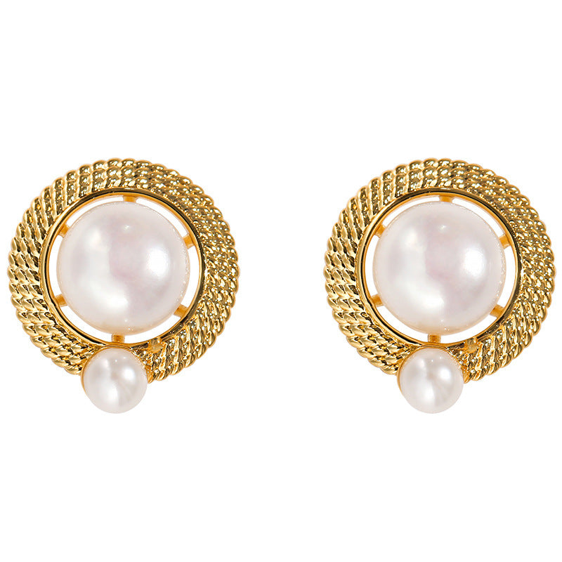 Genuine Freshwater Pearl Divine Ring Earrings