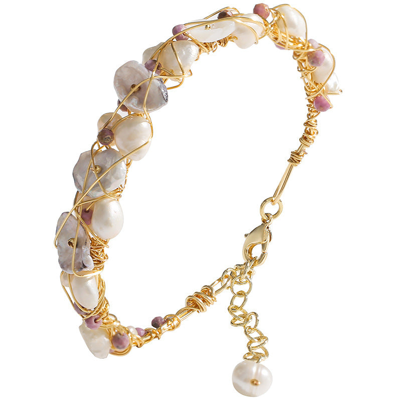 Genuine Freshwater Baroque Pearl Dream Catcher Bracelet