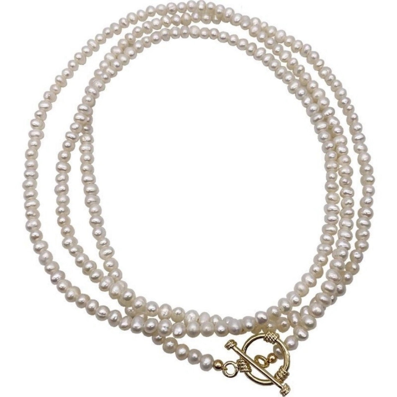 Electroplating 18K Gold Genuine Freshwater Pearl Xanthe Necklace