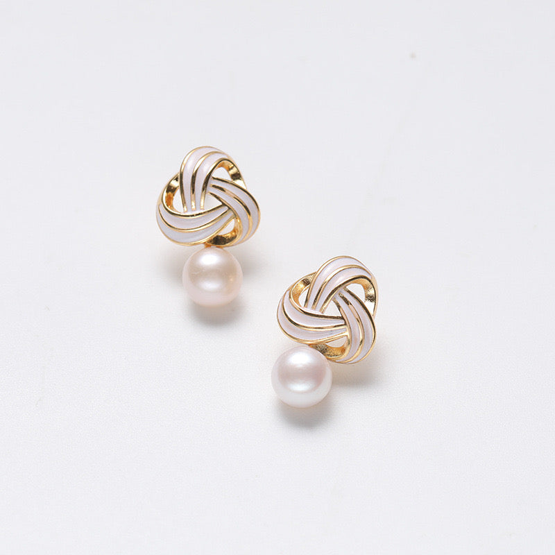 Genuine Freshwater Pearl Solid S925 Silver Bliss Earrings