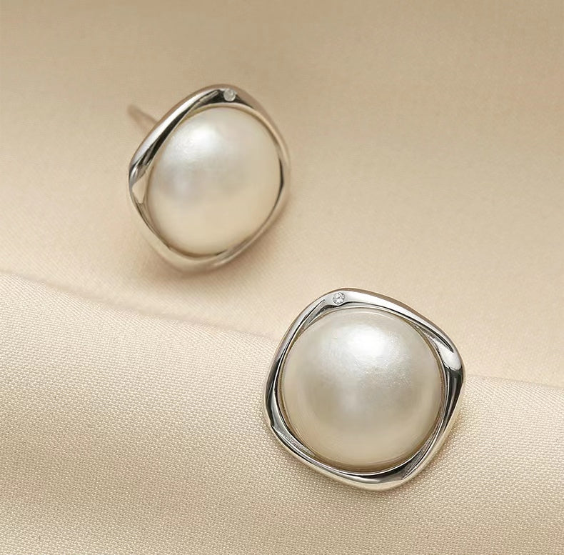 Genuine Mabe Pearl Eladah Earrings