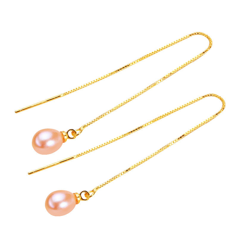 Brass Plated with 18K Gold Genuine Freshwater Pearl Judy Earrings