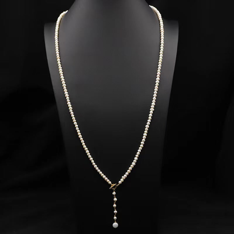 Genuine Freshwater Pearl Éblouissant Elf Tail Necklace