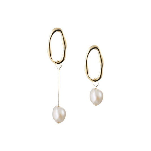 Genuine Freshwater Pearl Solid S925 Silver Sweet Earrings