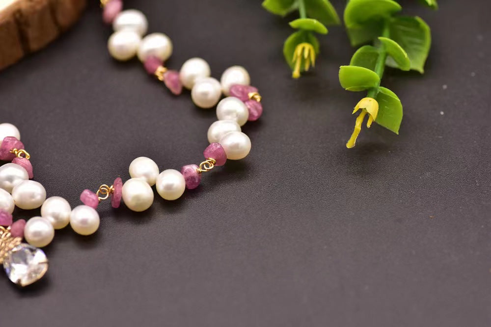 Genuine Freshwater Pearl Flying Petals Necklace